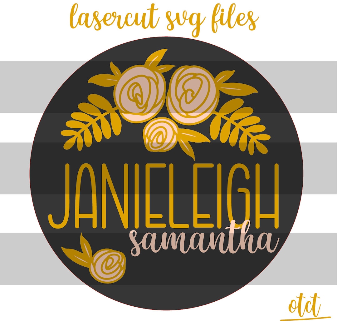 Janie Script Svg Janieleigh Floral SVG FILE - Etsy