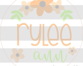 Rylee Ann Floral SVG FILE
