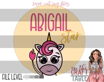 Abigail Unicorn Version 2 SVG File