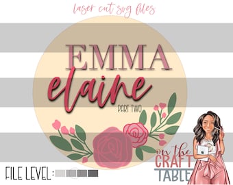 Em Elaine Floral SVG File