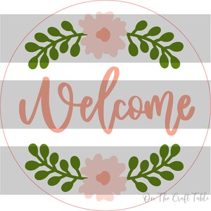 Willkommen Blumen SVG DATEI