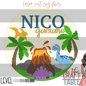 Nico Dinosaur Volcano SVG File
