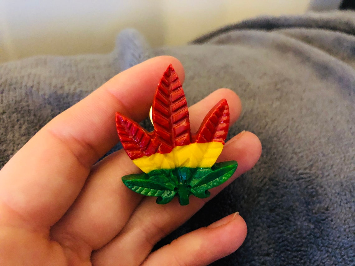 Handmade Cannabis Badge Custom Pins Marijuana Weed Etsy