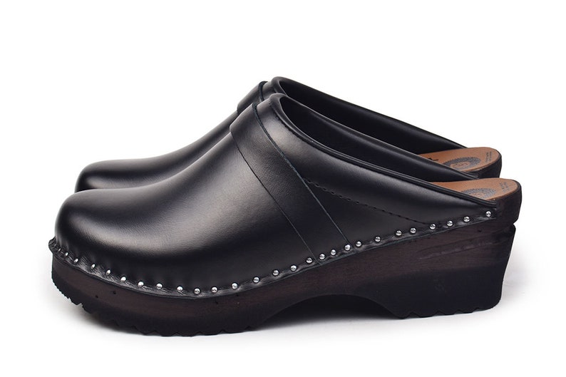 Swedish Chef Clogs Work Clogs Black Wooden Clogs Troentorp Etsy