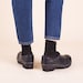 Troentorp Raphael Bastad Leather Clogs - Closed Toe, Adjustable Strap, Non-Slip Wooden Sole, Women's Size 8, Black