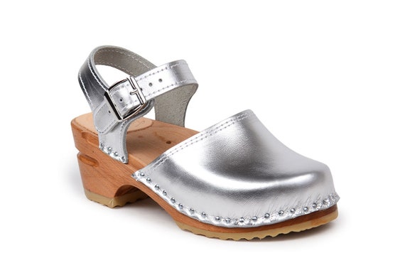 silver closed toe sandals