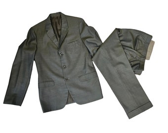 3 Button 1960's Blue Green Tonic 2 Pc Suit I Sz 38" I W: 32" I MOD I Rude Boy I Vintage Mens Suit I Wedding Suit