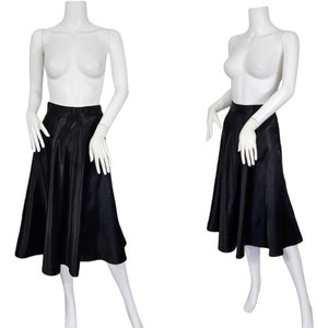 White satin skirt 50s cheap