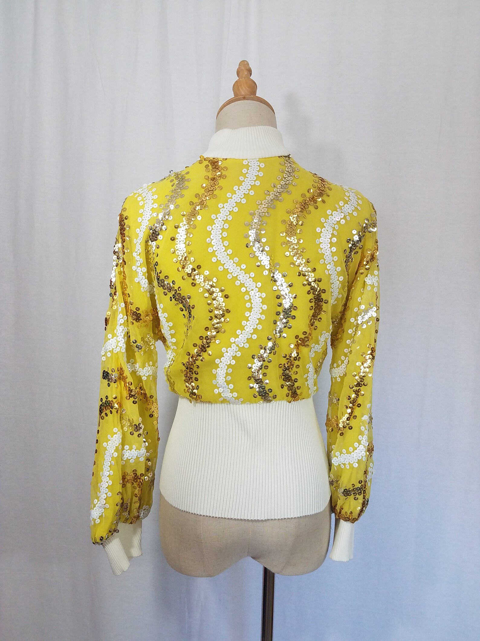 yellow sequin jacket