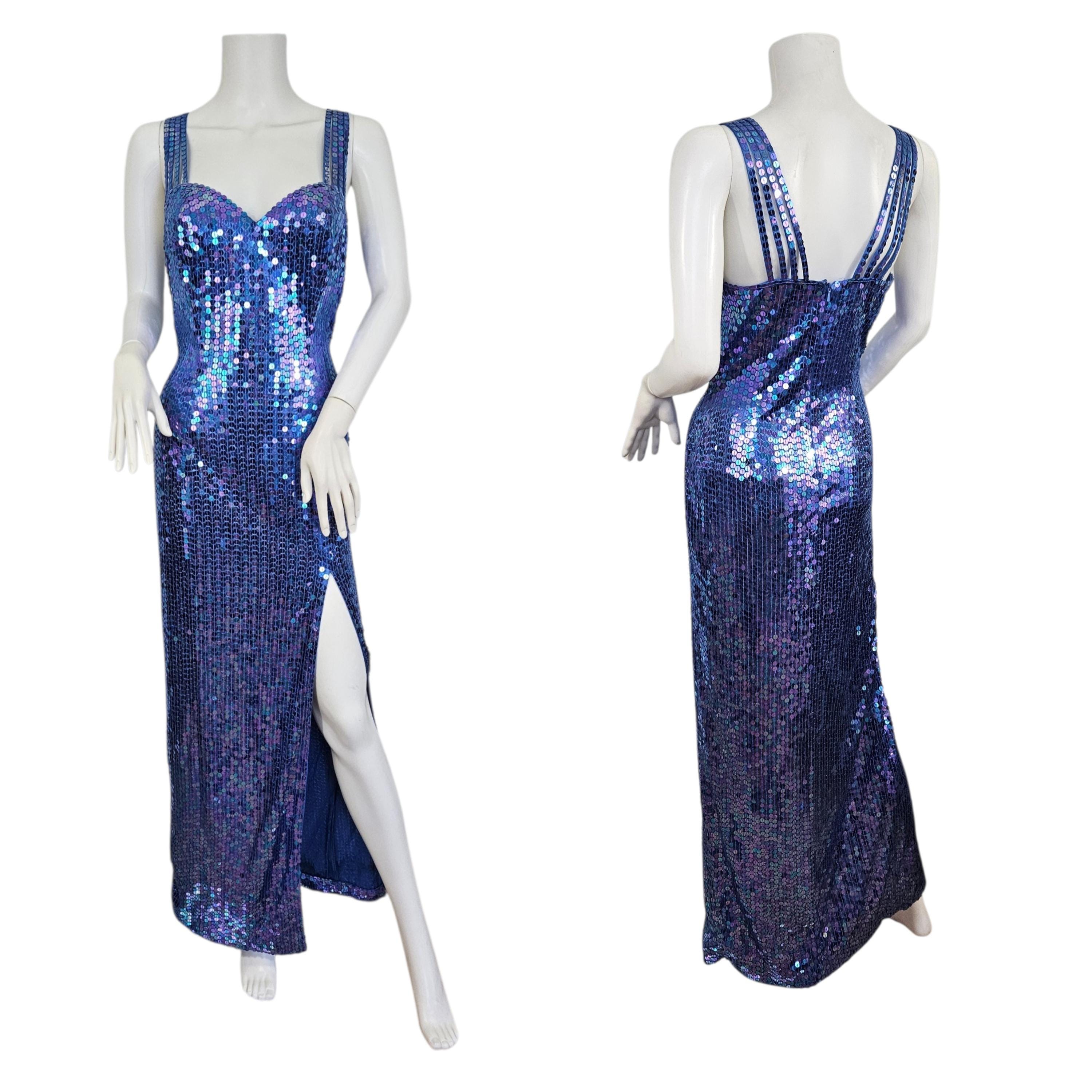 90s glitter layered dress 2000s Jean Paul Gaultier draped knot maxi dress main image 1