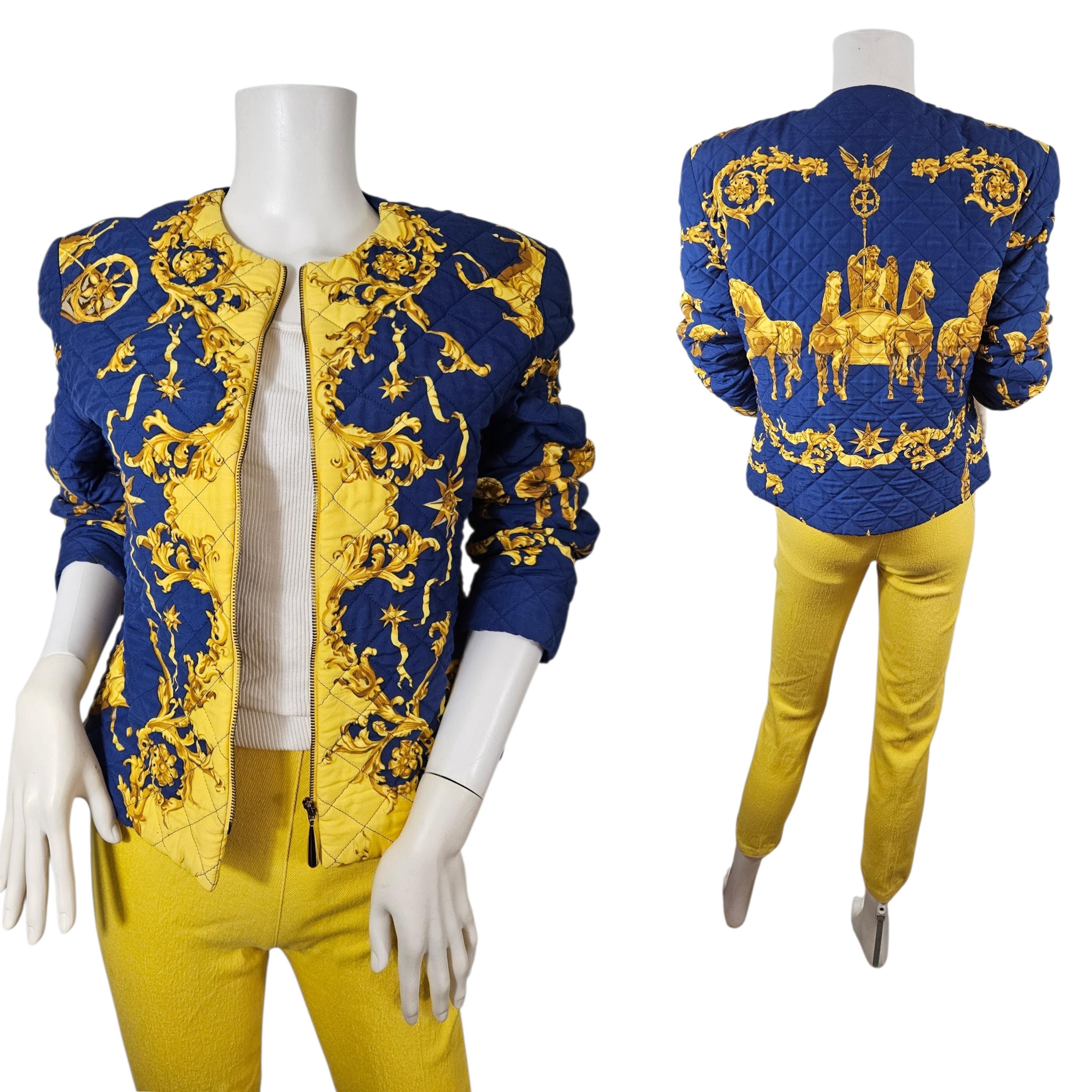 VERSACE マルチカラー クロップドジャケット | ヤマダウェブコム