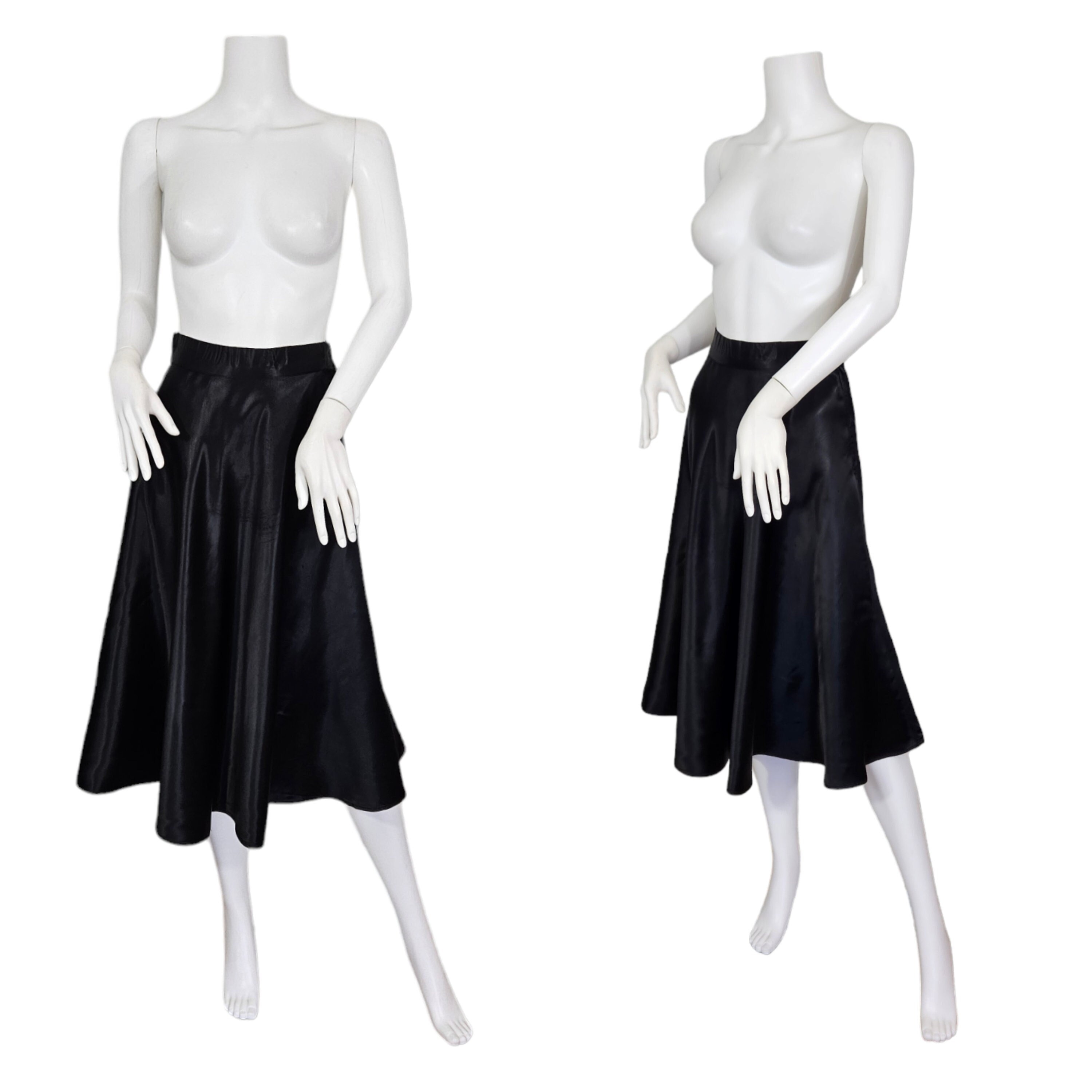 Mid length satin skirts 50's 2025