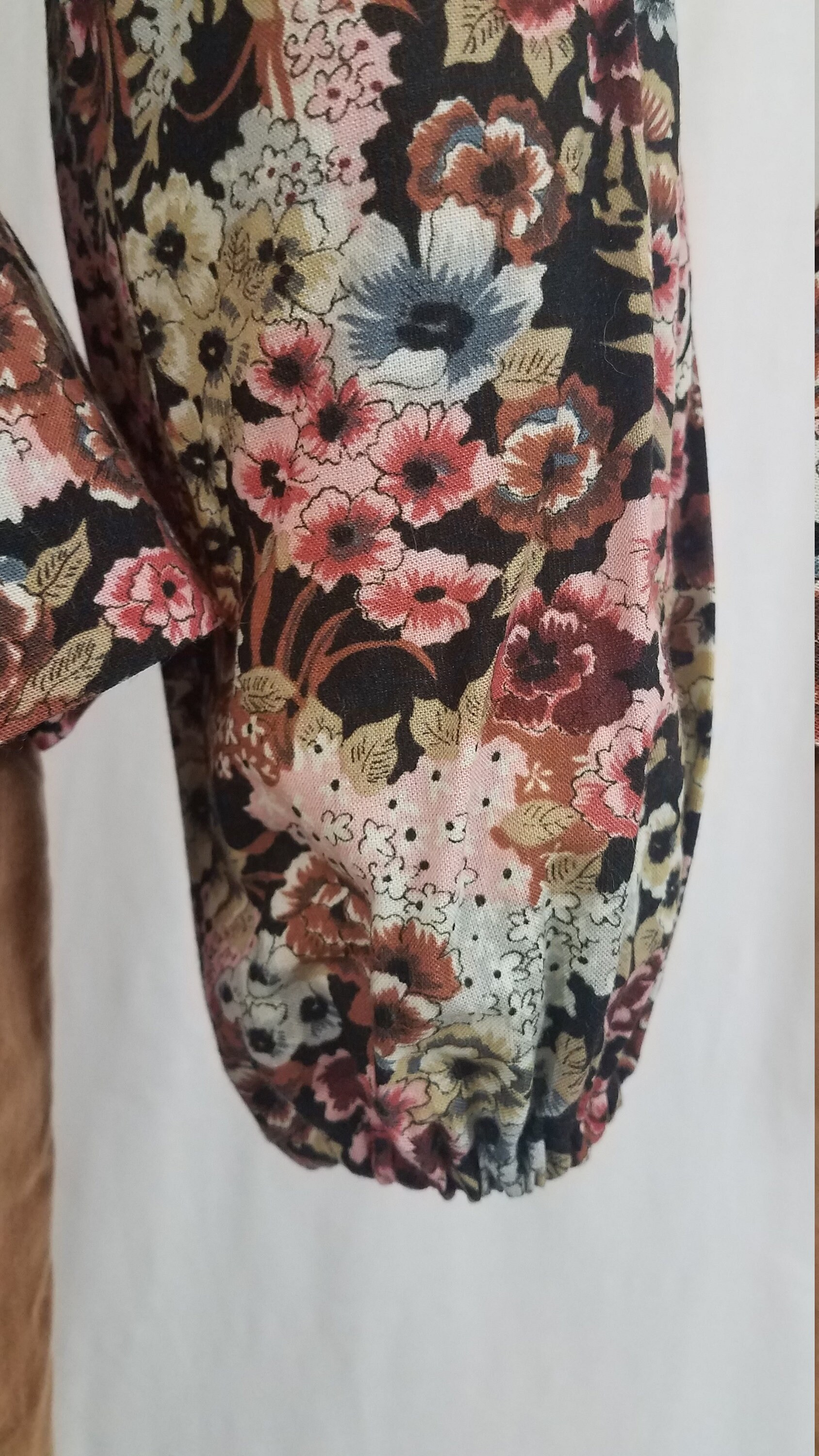 1970's Floral Ditsy Print Smock Tunic Button Down Blouse I | Etsy