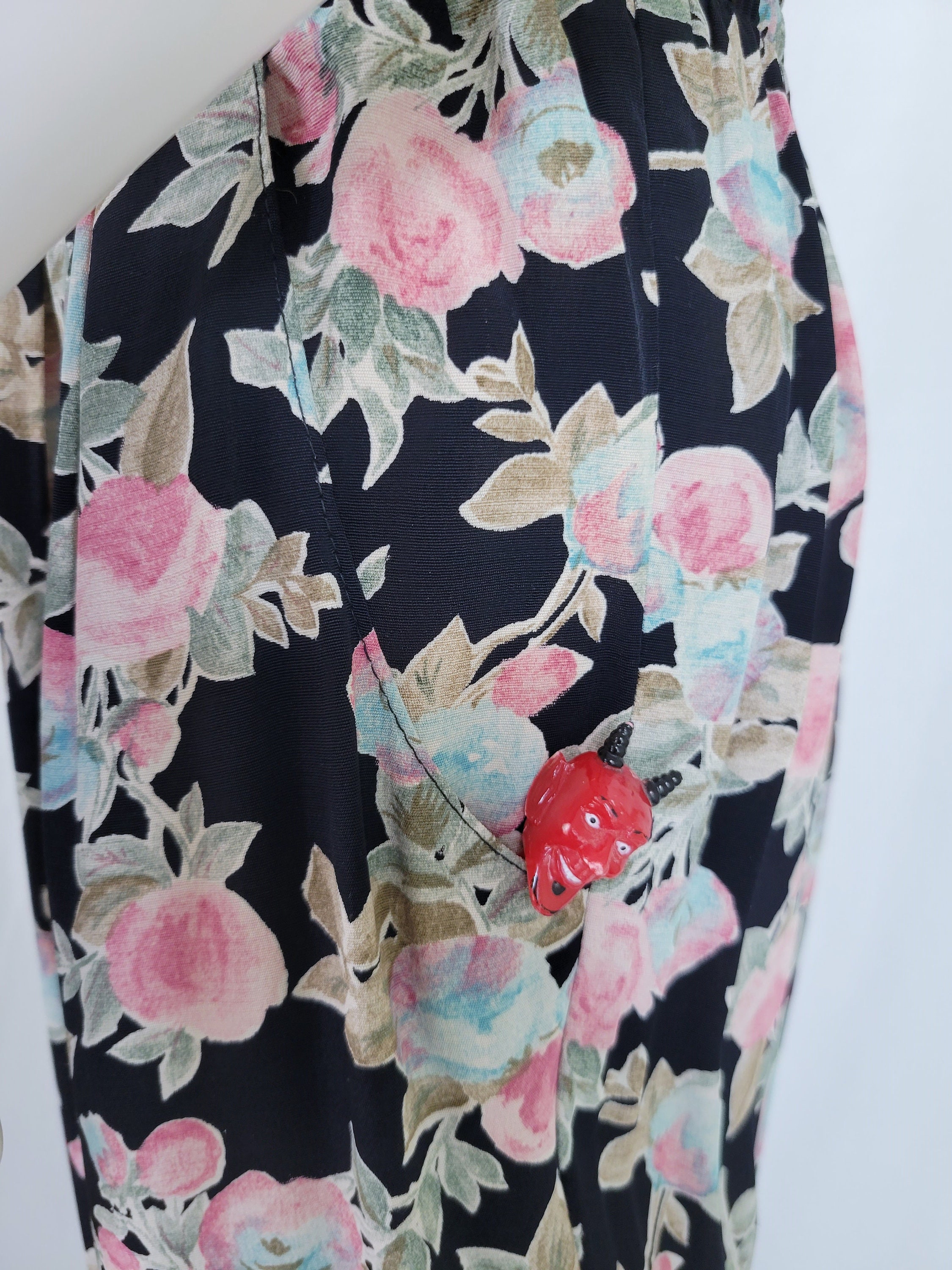 1980's Carol Little 2 Pc Mixed Floral Print Rayon Pantsuit | Etsy
