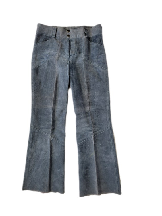 Low Waist Suede Bootcut Pants