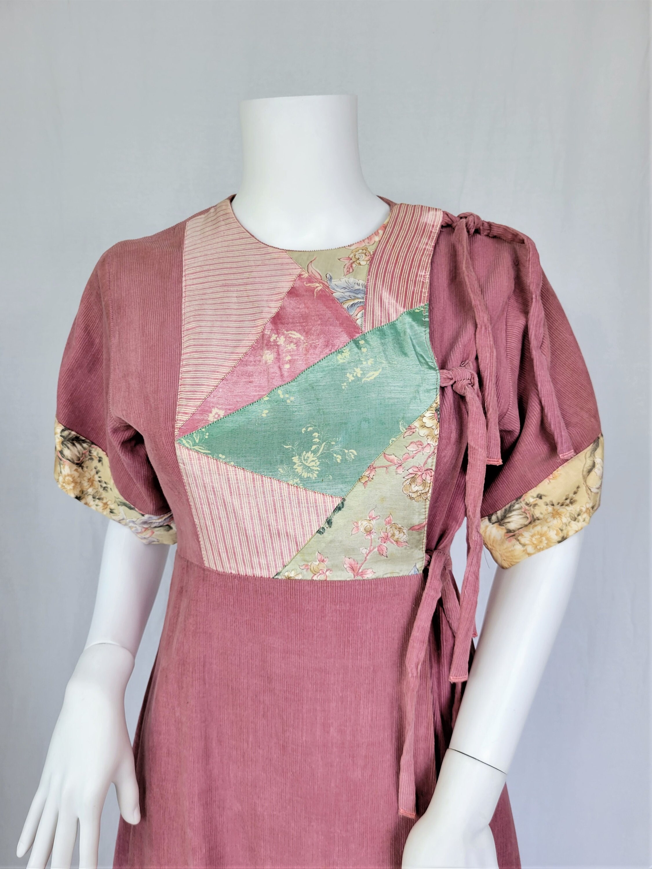 1970's Sharon's World Dusty Rose Corduroy Kimono - Etsy