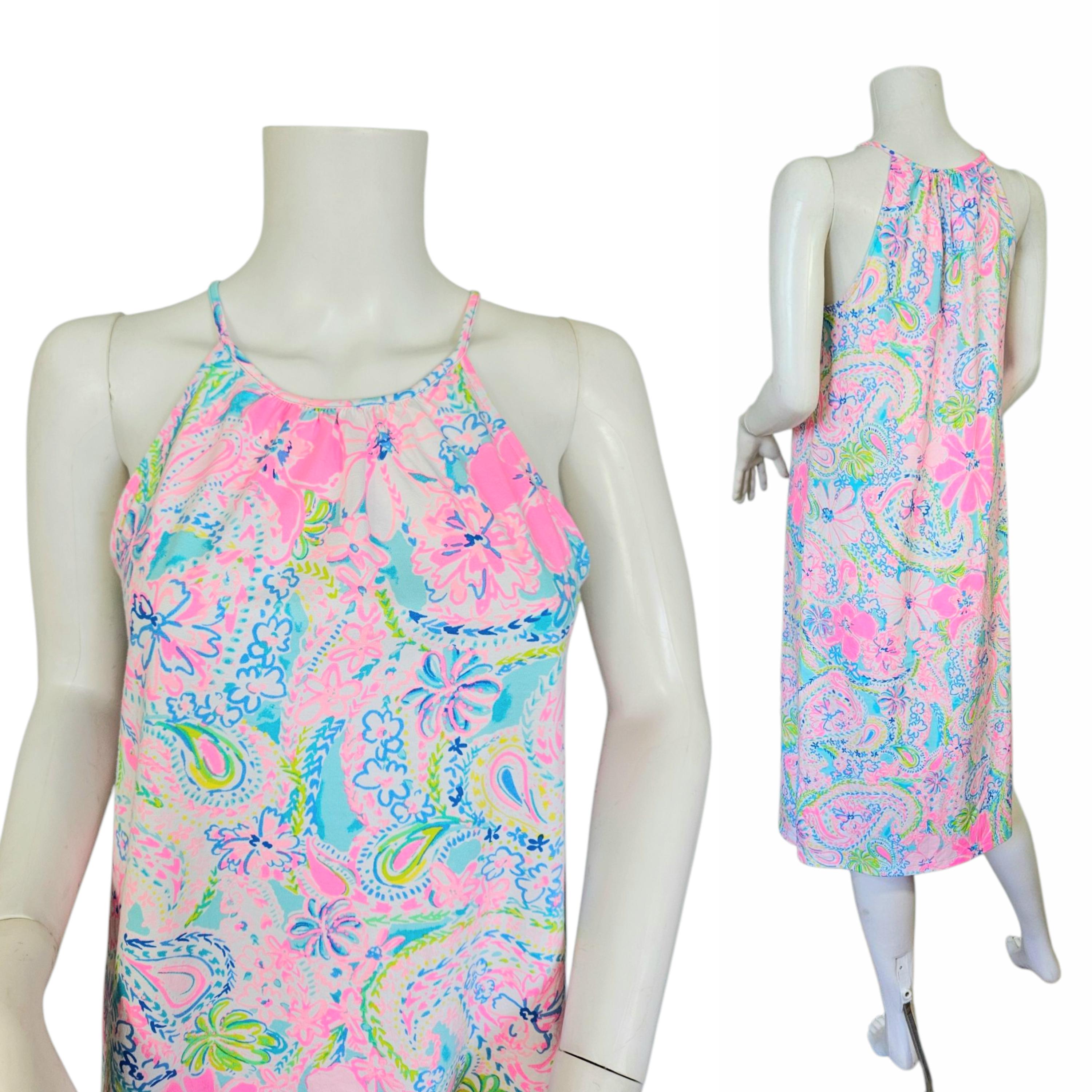 Lily Pulitzer Mabry Midi Dress I Sz Sm I Pima Cotton I Flock Full of Sun