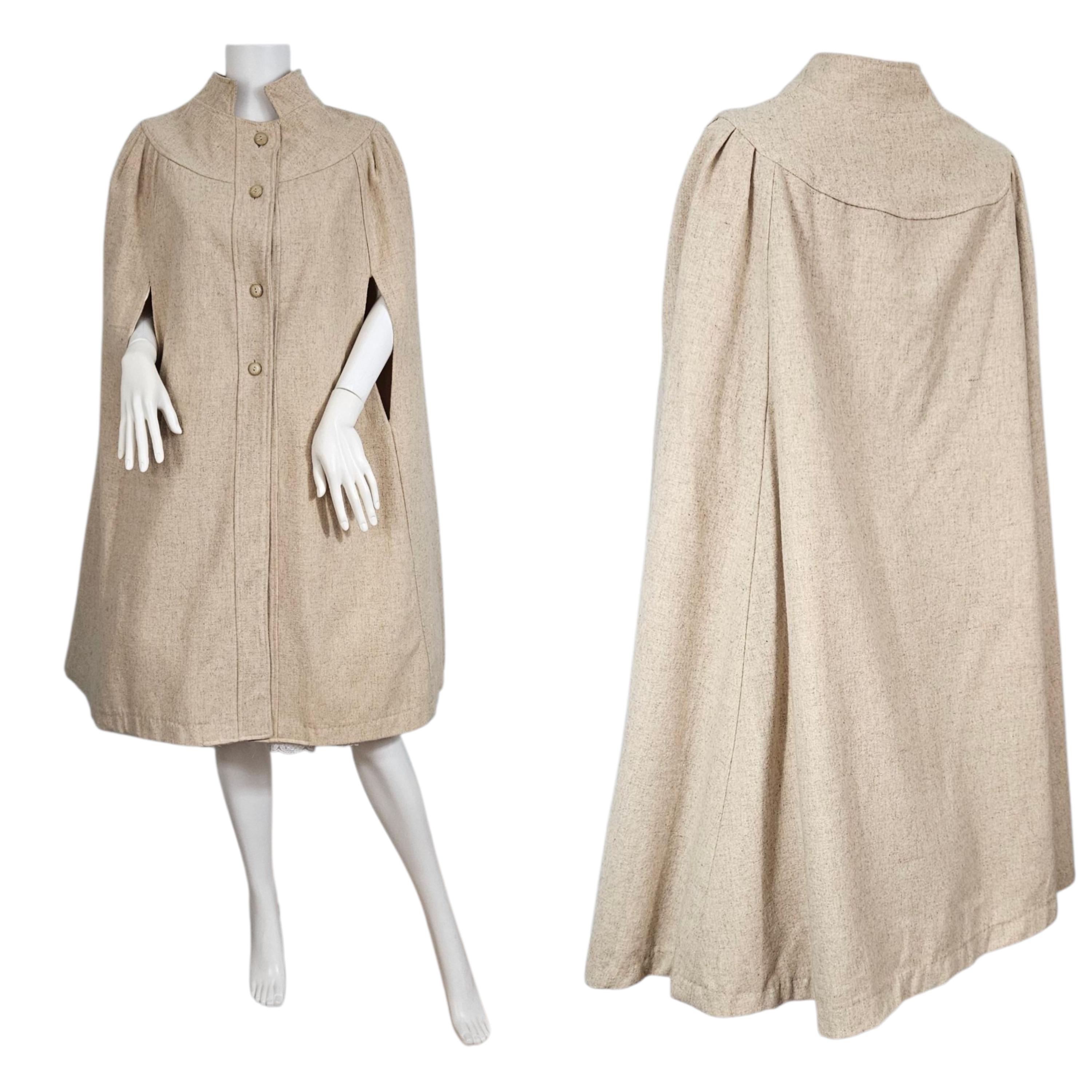 80s～ wool poncho coat 80s Wool Cape - Etsy