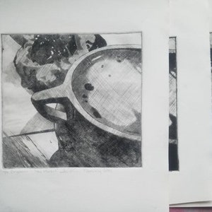 The Market - Drypoint Etching