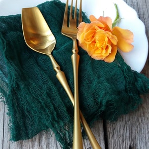 Tovaglioli di garza da cacciatore di matrimoni, tovaglioli per la cena di garza, tovaglioli di stoffa per decorazioni da tavola in fattoria, tavola di nozze Boho