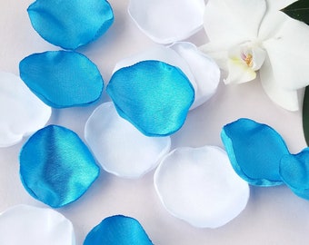 Rose petals for wedding, White & Blue rose petals Wedding decor, Wedding decorations, Flower petals, Home decor, Bridal shower decor