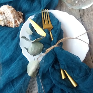 Rustic wedding reception decorations,  Navy blue table decor, Table centerpiece for party, Wedding table runner, Chair sash wedding  RU-047