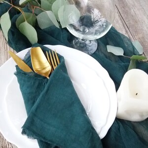 Cloth dinner napkins for wedding table decor, Rustic Wedding napkins bulk, Cotton gauze napkins for farmhouse decor, Custom napkins set