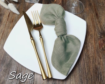 Sage linen cocktail napkins, Wholesale napkins, Wedding napkins linen, Cloth napkins LN - 125