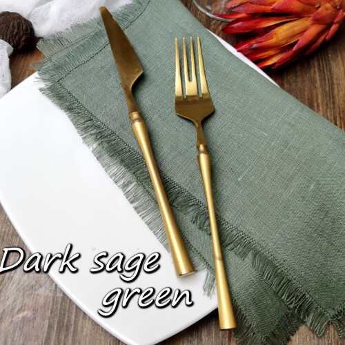 Linen Napkin Bulk Fringed Linen Napkins Wedding Napkins LN Etsy