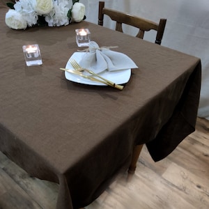 Small linen tablecloth, Soft linen tablecloth, Washed linen tablecloth, linen tablecloth bulk, Custom size