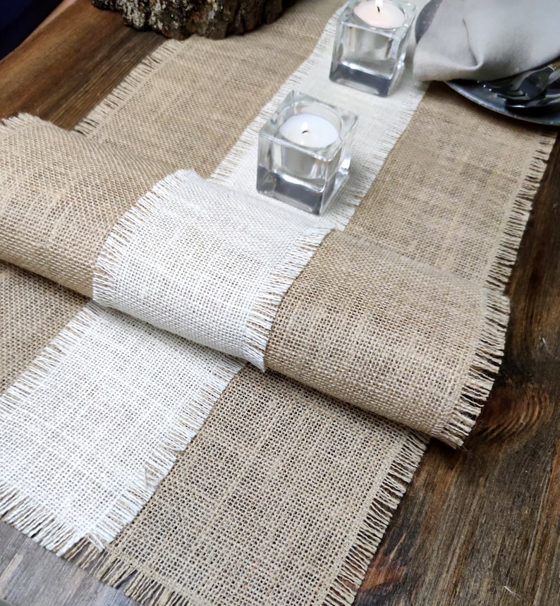 Burlap Table Runner for Wedding Table Decor, Jute Table Runner, Custom ...