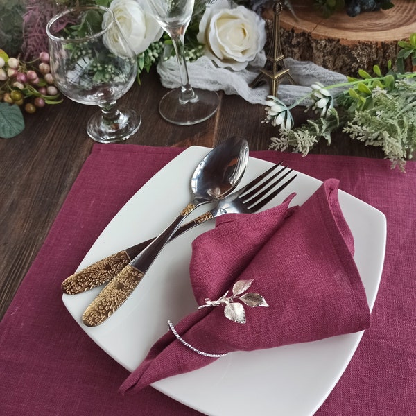 Burgundy Placemats Etsy