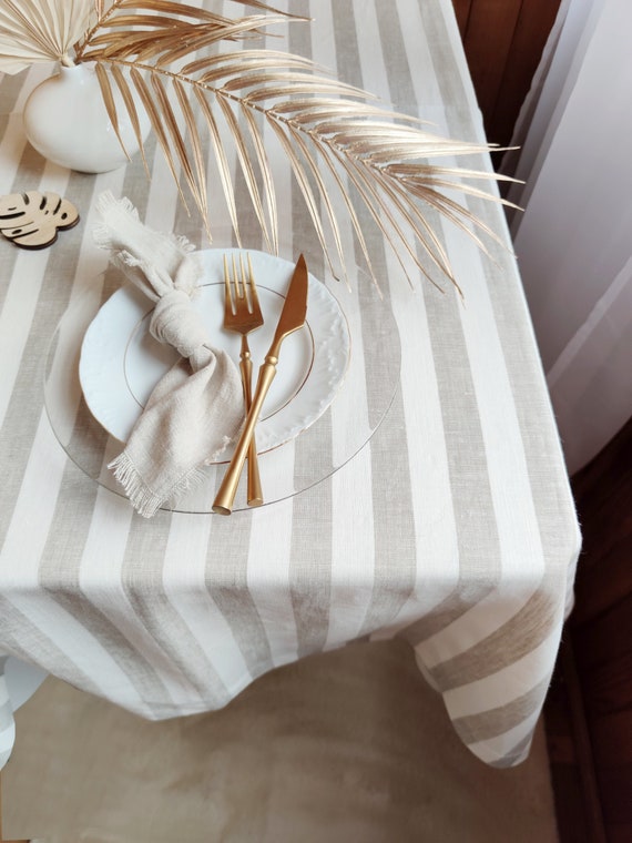 Linen tablecloth,  Natural tablecloth Custom table cloth round, oval, square, rectangular, Soft natural table runner wedding table decor