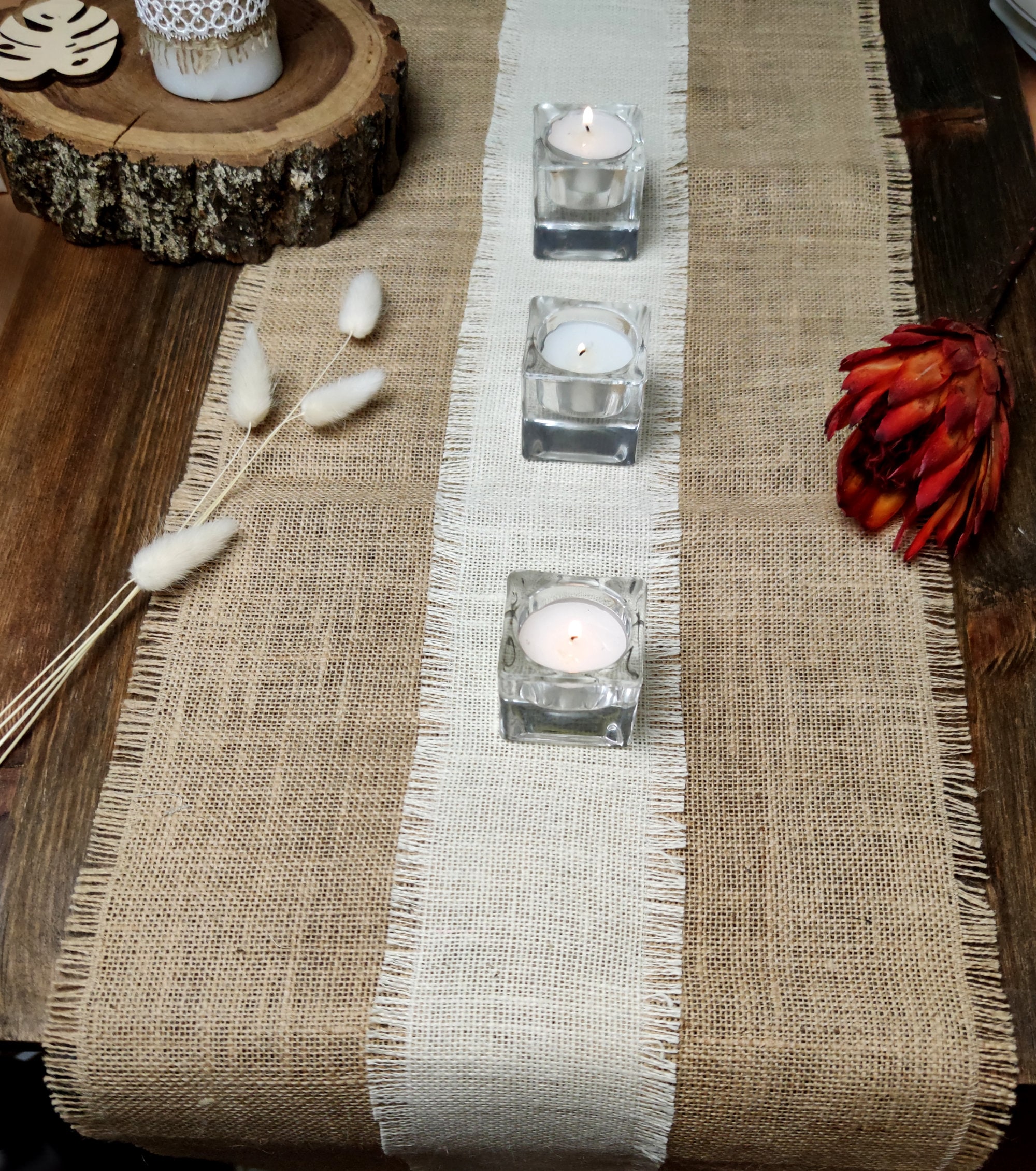 Burlap table runner for wedding table decor, Jute table runner, Custom table cover, Farmhouse runner rustic table, Fall table runner