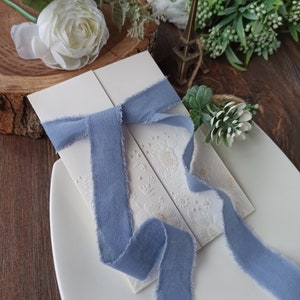 Nastro di cotone 3", Invito nastro di nozze, mazzo di nastri, nastro Centerpieces, Vegan