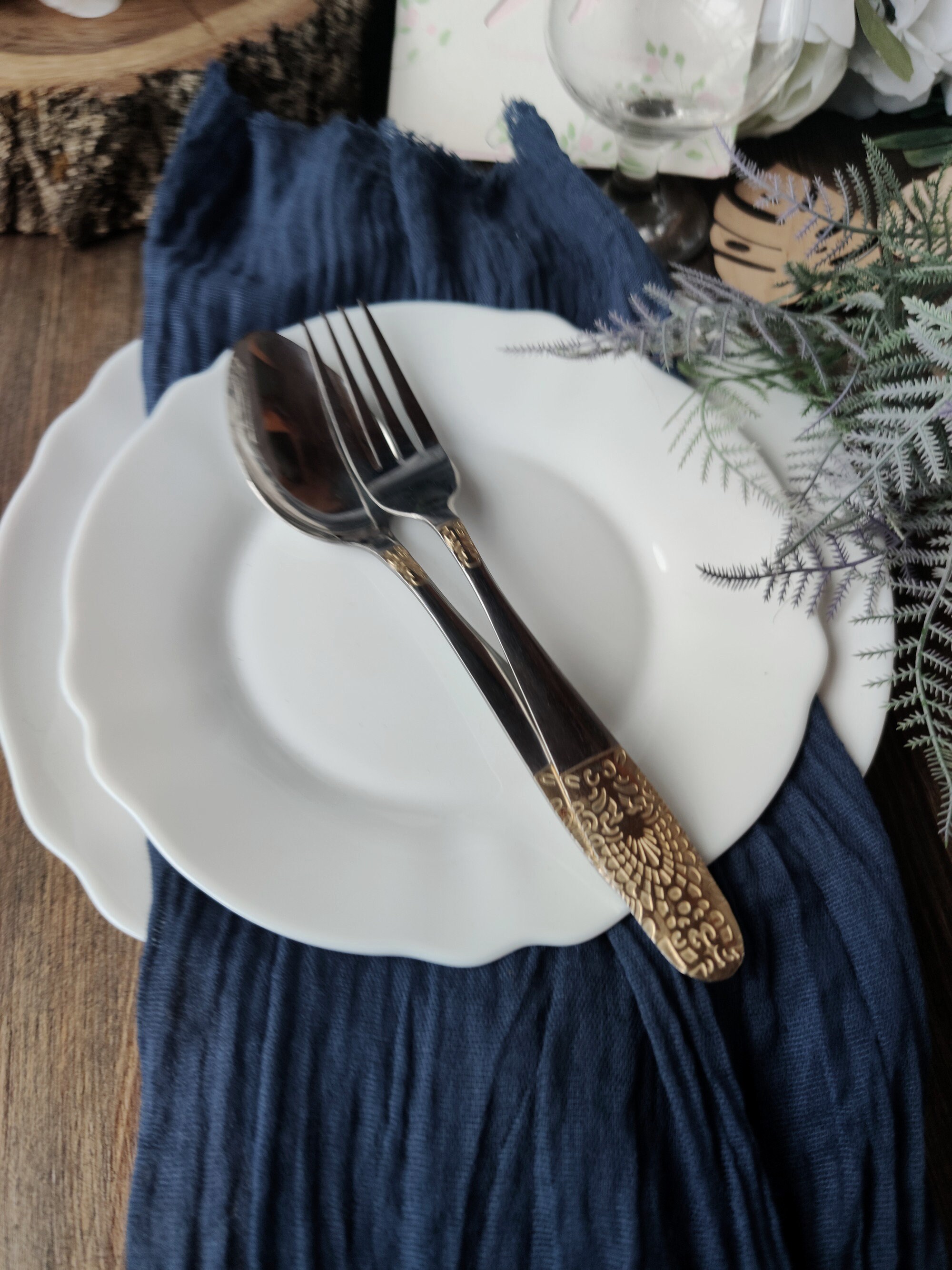 Navy blue gauze napkins for wedding Cheesecloth napkins Etsy