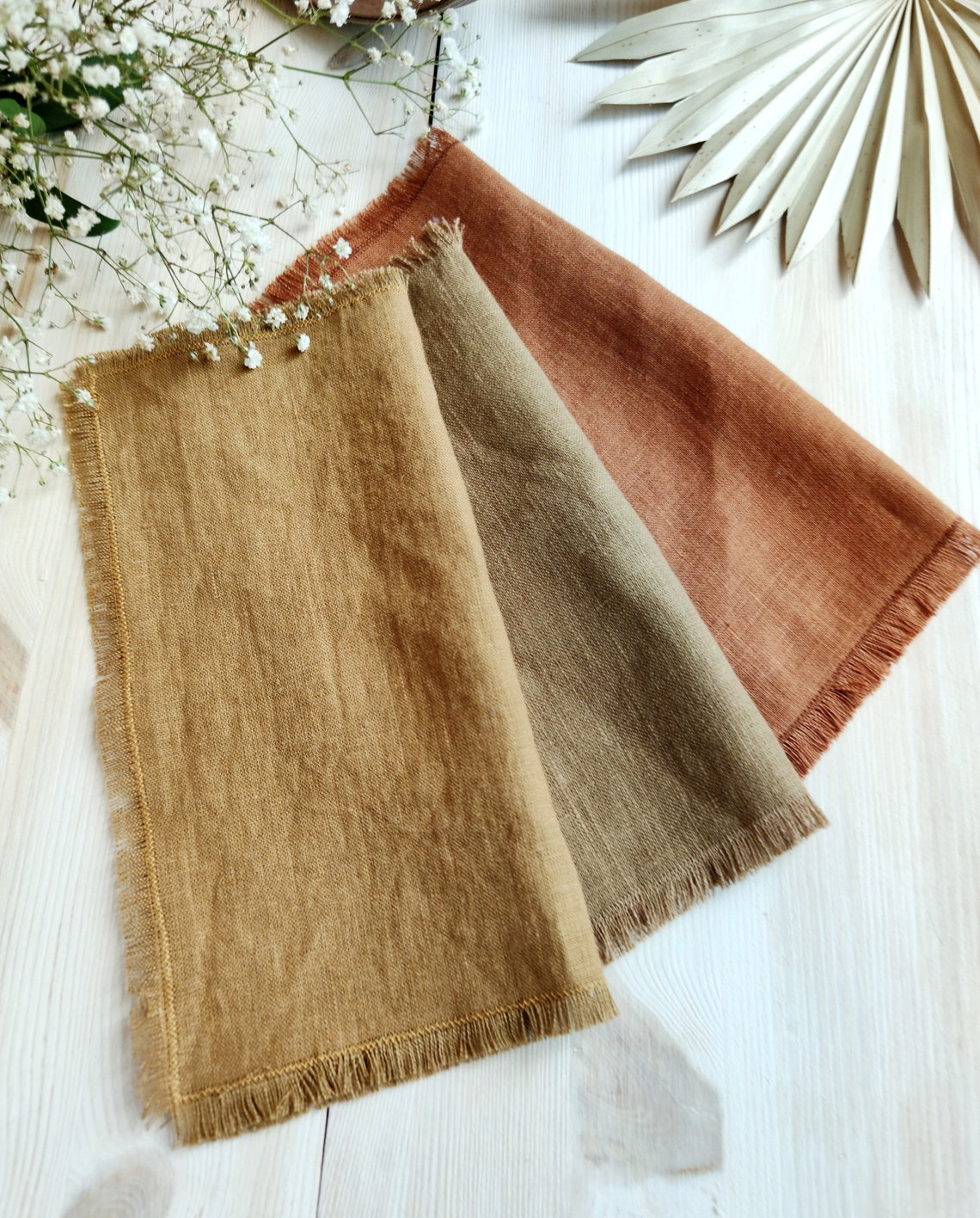 Linen napkins bulk Wedding napkins cloth Golden brown Etsy
