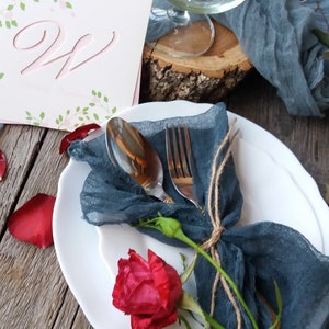 Rustic Wedding napkins, Dark gray gauze napkins,  Farm Table Decor cloth, Cotton gauze napkins farmhouse decor