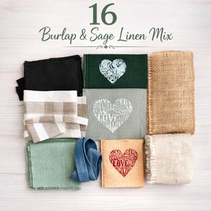 Linen Scrap Bundle – Rustic Fabric Pieces for Junk Journal, Slow Stitching & Textile Collage – Choose Your Set 16