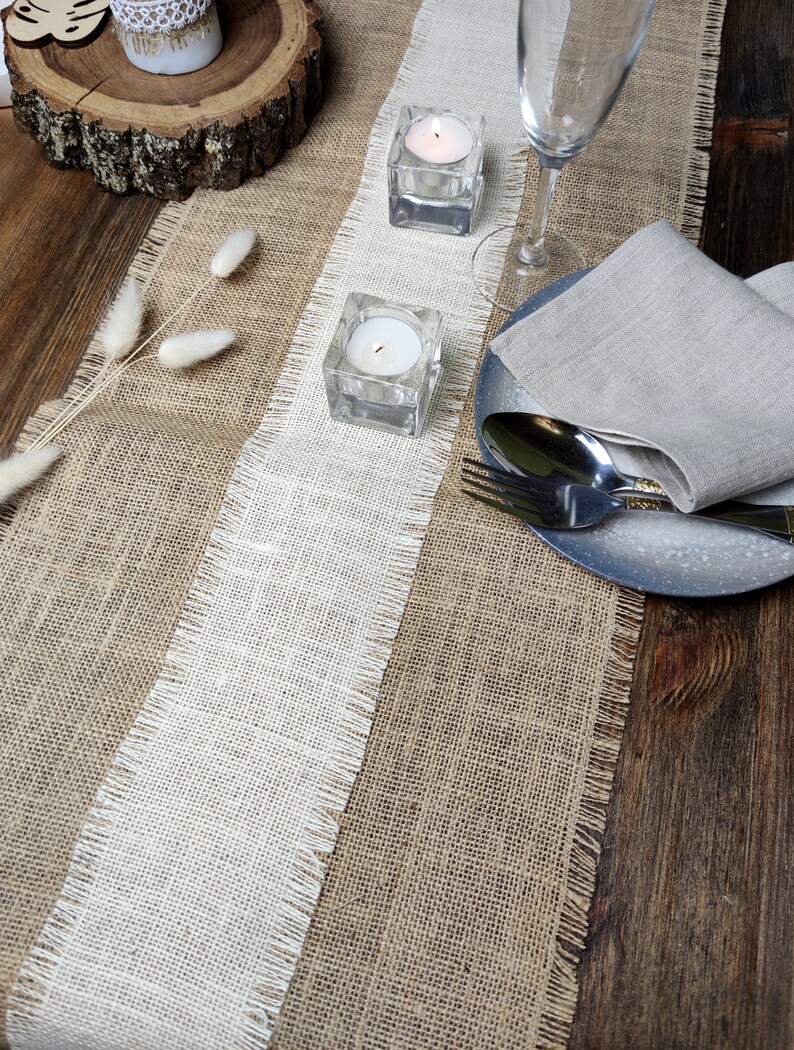 Burlap Table Runner for Wedding Table Decor, Jute Table Runner, Custom ...