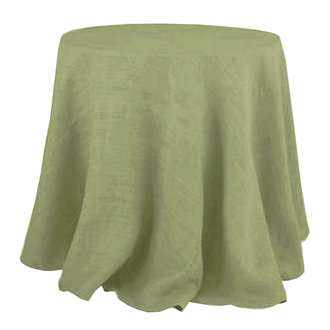 Sage green round tablecloth Washed linen tablecloth 40 Etsy