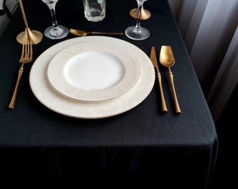 Leinentischdecke - Hochzeitstischdekor, ovale, runde, rechteckige Tischdecken Küchendekor, kundenspezifische Tischdecke für Bauernhaus