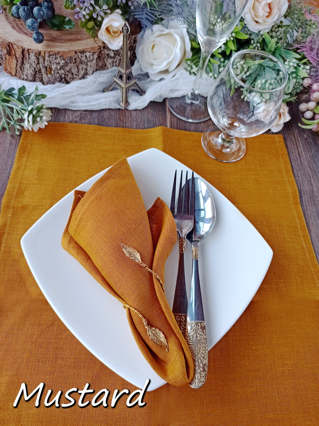 Mustard Placemats, Linen Placemats Set, Linen Placemats Rustic Etsy