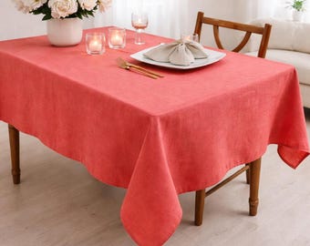 Navy blue tablecloth. Soft linen tablecloth, Washed linen tablecloth 40 colors, Wedding large table cloth, Custom size