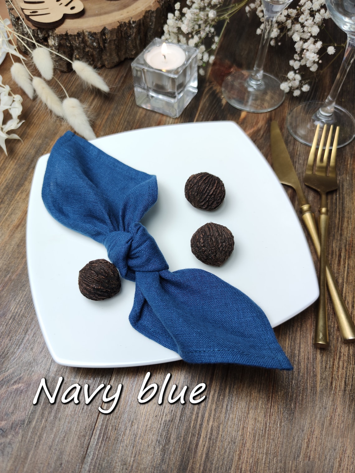 Dark brown linen napkins Cloth napkin set Dinner cocktail Etsy