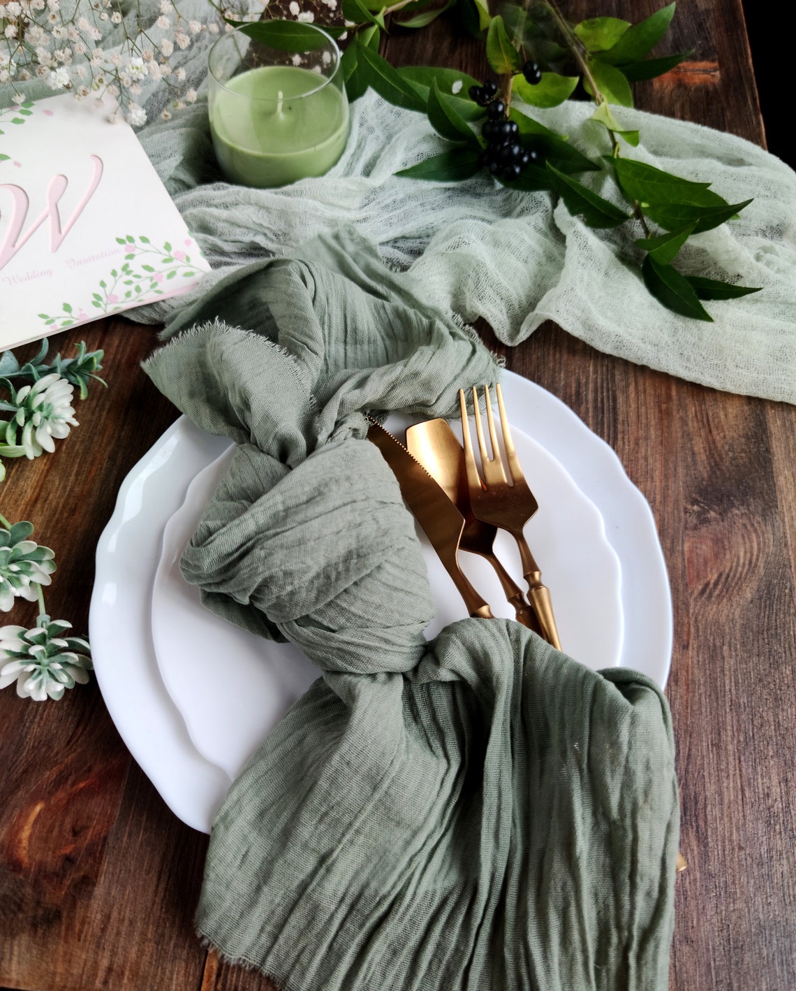 Cloth dinner napkins for wedding Beige napkins Cotton gauze Etsy