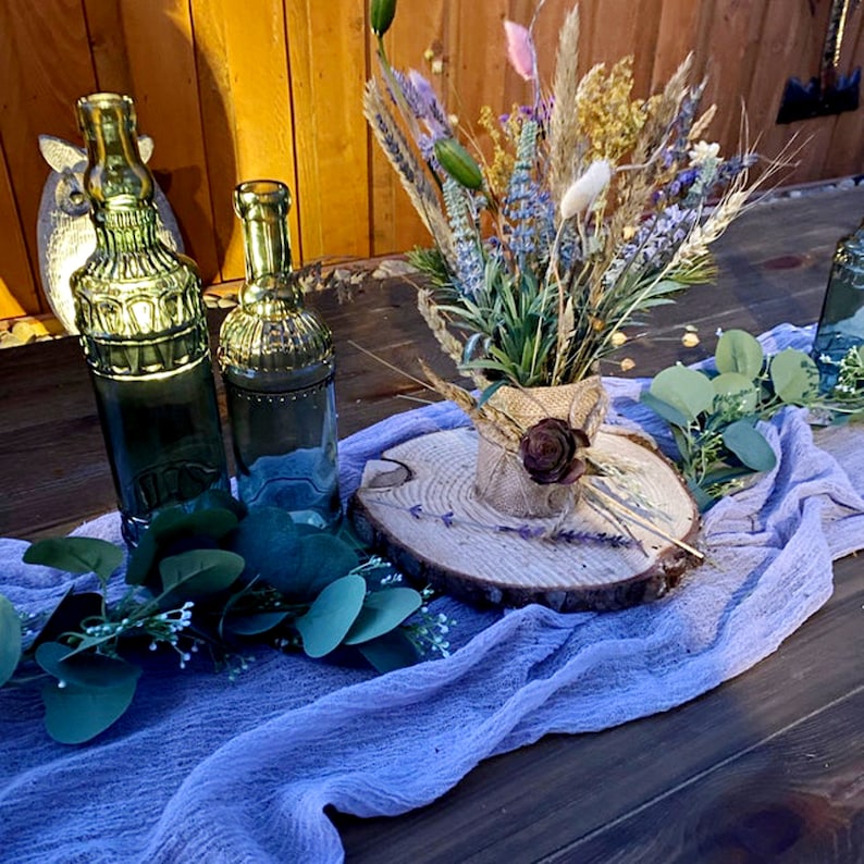 Gauze Table Runner Cheese Cloth Table Runner Birthday Table Etsy