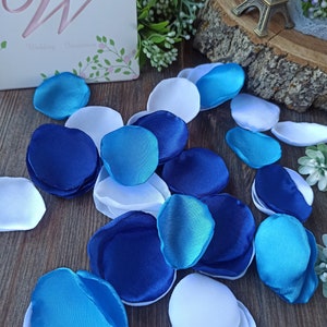 Blue rose petals for wedding exit, Wedding decor flower girl petals