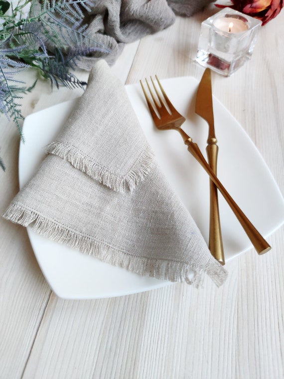 Northwest Makes Organic Linen Dinner Napkins - Eucalyptus (Set of 4)