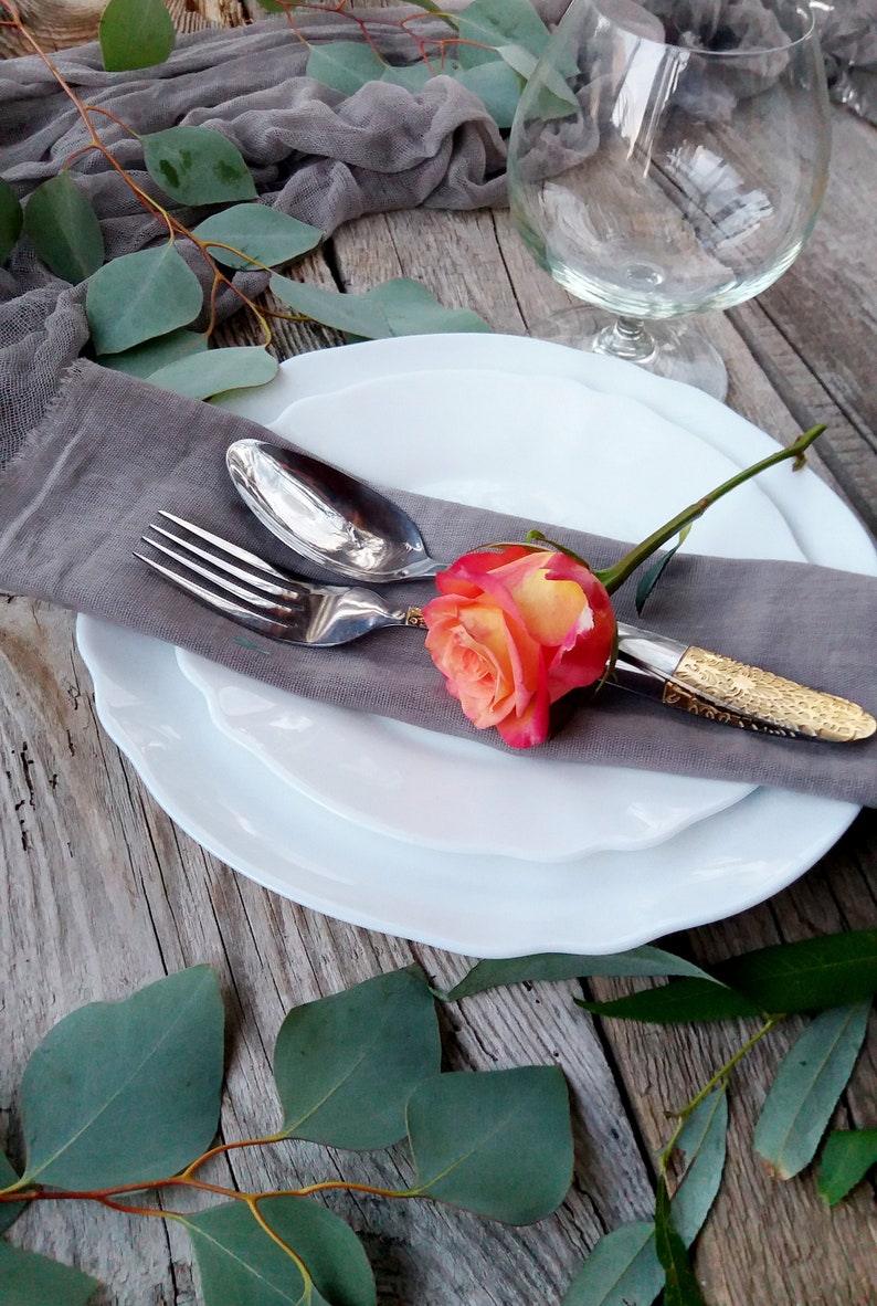 Cloth dinner napkins for wedding Rustic Wedding napkins Etsy